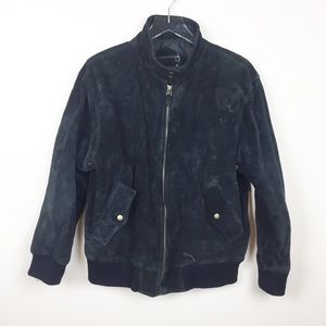 Vintage | 100% Suede Leather Hipster Bomber Jacket